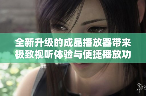 全新升级的成品播放器带来极致视听体验与便捷播放功能