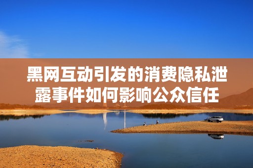 黑网互动引发的消费隐私泄露事件如何影响公众信任