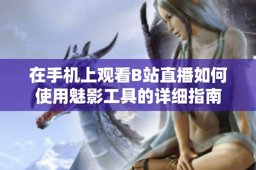 在手机上观看B站直播如何使用魅影工具的详细指南
