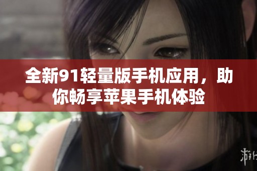 全新91轻量版手机应用，助你畅享苹果手机体验