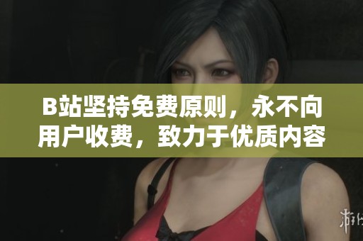 B站坚持免费原则，永不向用户收费，致力于优质内容分享