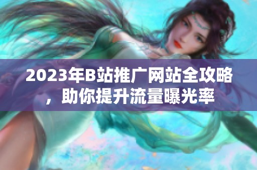 2023年B站推广网站全攻略，助你提升流量曝光率