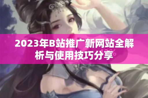 2023年B站推广新网站全解析与使用技巧分享