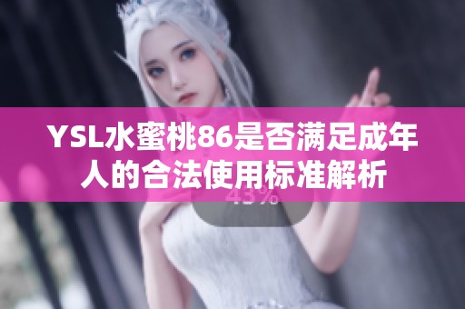 YSL水蜜桃86是否满足成年人的合法使用标准解析