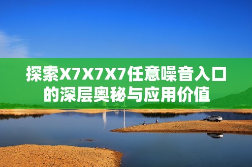 探索X7X7X7任意噪音入口的深层奥秘与应用价值