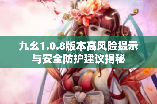 九幺1.0.8版本高风险提示与安全防护建议揭秘