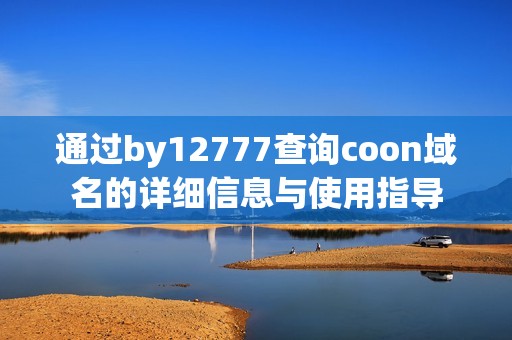 通过by12777查询coon域名的详细信息与使用指导