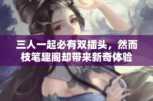 三人一起必有双插头，然而枝笔趣阁却带来新奇体验
