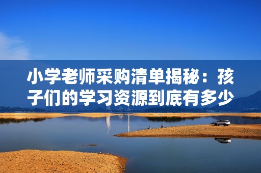 小学老师采购清单揭秘：孩子们的学习资源到底有多少？