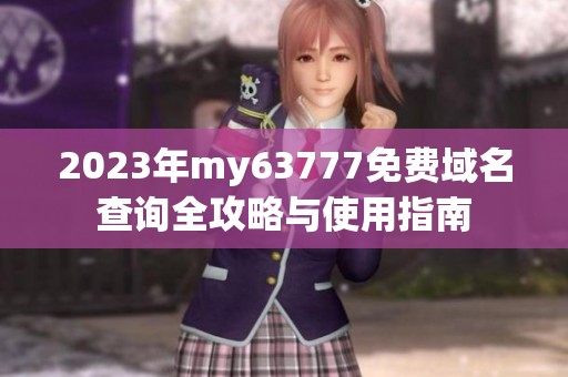 2023年my63777免费域名查询全攻略与使用指南