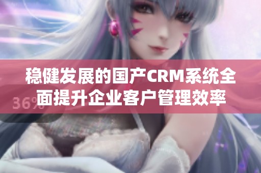 稳健发展的国产CRM系统全面提升企业客户管理效率