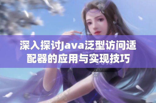 深入探讨Java泛型访问适配器的应用与实现技巧