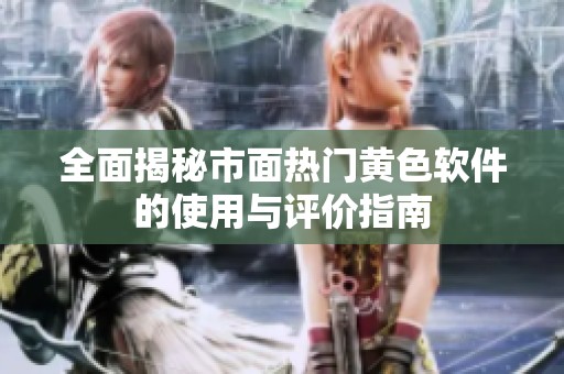 全面揭秘市面热门黄色软件的使用与评价指南