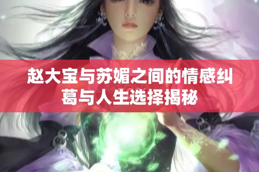 赵大宝与苏媚之间的情感纠葛与人生选择揭秘