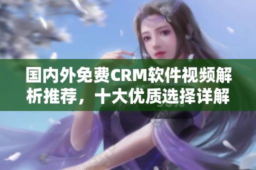 国内外免费CRM软件视频解析推荐，十大优质选择详解