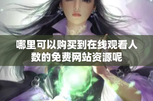 哪里可以购买到在线观看人数的免费网站资源呢
