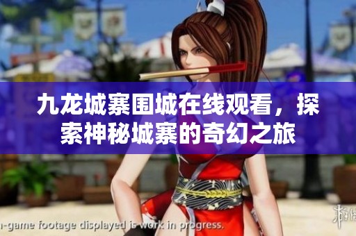 九龙城寨围城在线观看，探索神秘城寨的奇幻之旅