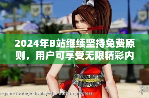 2024年B站继续坚持免费原则，用户可享受无限精彩内容
