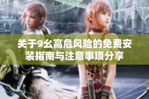 关于9幺高危风险的免费安装指南与注意事项分享