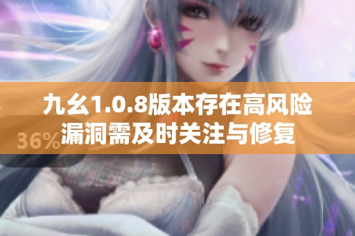 九幺1.0.8版本存在高风险漏洞需及时关注与修复