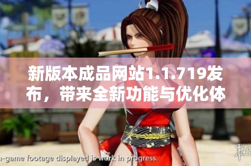 新版本成品网站1.1.719发布，带来全新功能与优化体验
