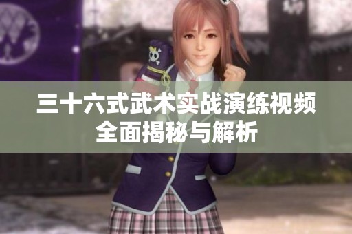 三十六式武术实战演练视频全面揭秘与解析