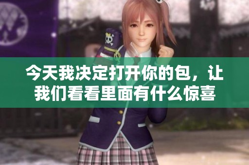 今天我决定打开你的包，让我们看看里面有什么惊喜
