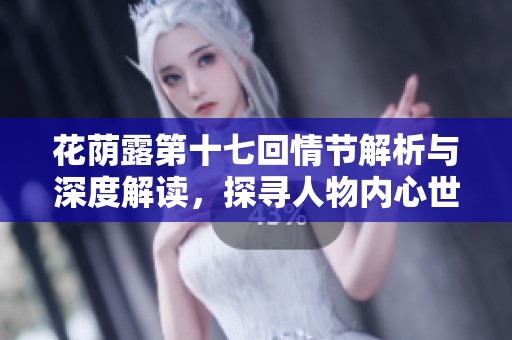 花荫露第十七回情节解析与深度解读，探寻人物内心世界