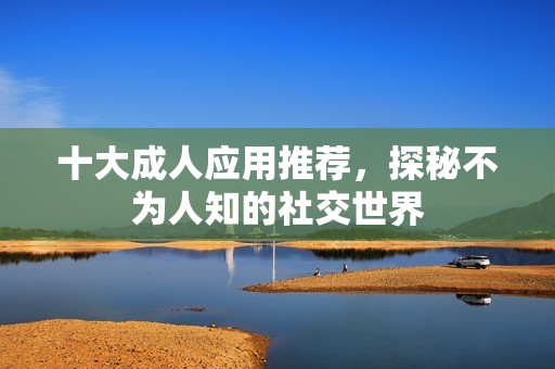 十大成人应用推荐，探秘不为人知的社交世界