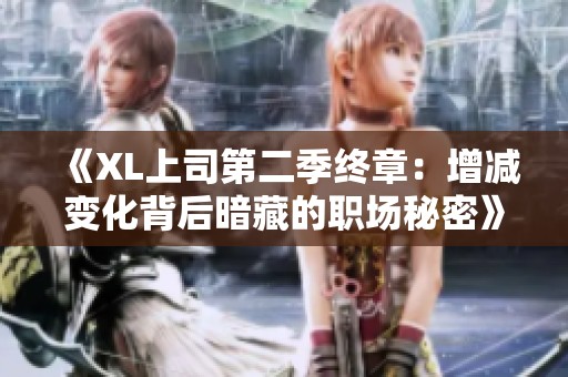 《XL上司第二季终章：增减变化背后暗藏的职场秘密》