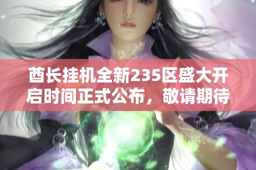 酋长挂机全新235区盛大开启时间正式公布，敬请期待！