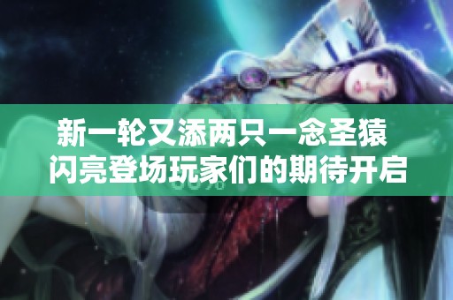 新一轮又添两只一念圣猿 闪亮登场玩家们的期待开启新篇章