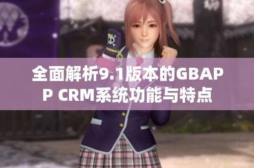 全面解析9.1版本的GBAPP CRM系统功能与特点