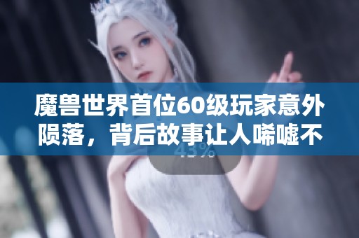 魔兽世界首位60级玩家意外陨落，背后故事让人唏嘘不已
