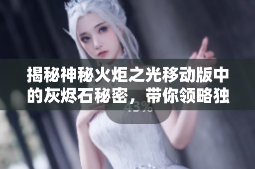 揭秘神秘火炬之光移动版中的灰烬石秘密，带你领略独特的游戏体验与玩法解析