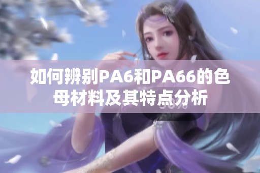 如何辨别PA6和PA66的色母材料及其特点分析
