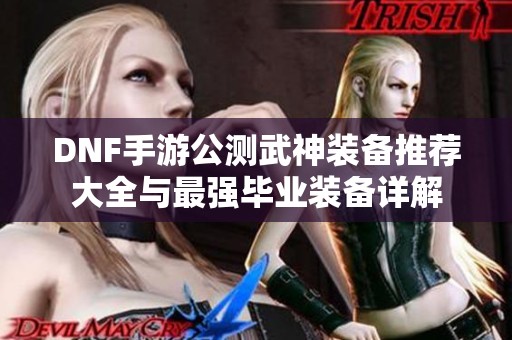 DNF手游公测武神装备推荐大全与最强毕业装备详解