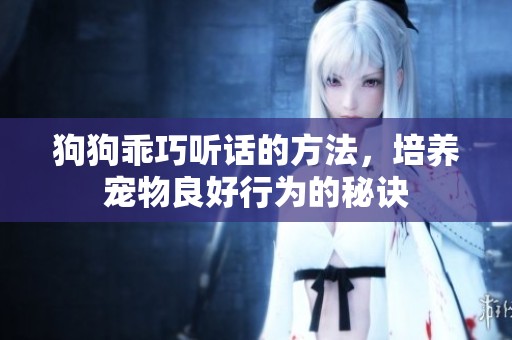 狗狗乖巧听话的方法，培养宠物良好行为的秘诀