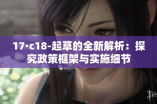 17·c18-起草的全新解析：探究政策框架与实施细节