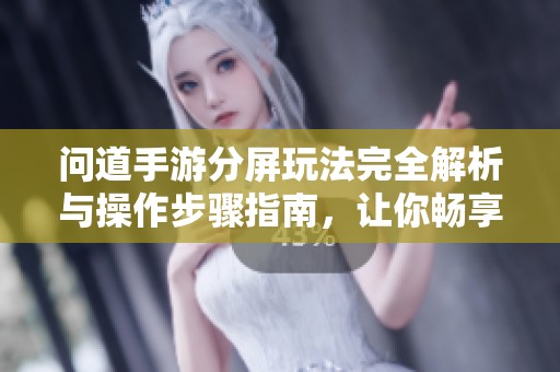 问道手游分屏玩法完全解析与操作步骤指南，让你畅享双屏体验