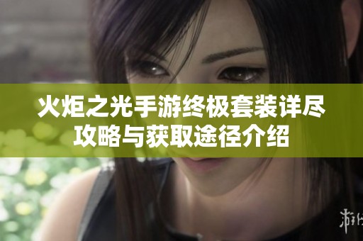 火炬之光手游终极套装详尽攻略与获取途径介绍