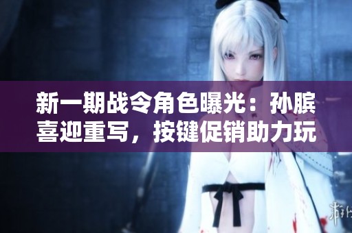 新一期战令角色曝光：孙膑喜迎重写，按键促销助力玩家体验提升