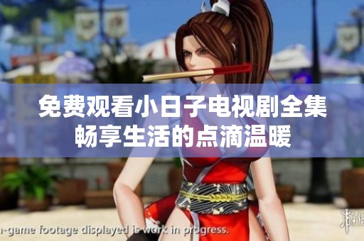 免费观看小日子电视剧全集畅享生活的点滴温暖