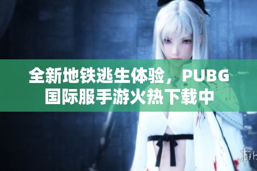 全新地铁逃生体验，PUBG国际服手游火热下载中