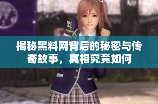 揭秘黑料网背后的秘密与传奇故事，真相究竟如何