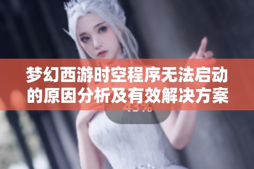 梦幻西游时空程序无法启动的原因分析及有效解决方案分享