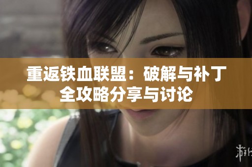 重返铁血联盟：破解与补丁全攻略分享与讨论
