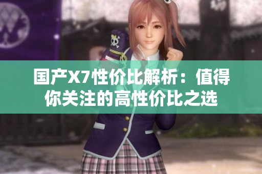 国产X7性价比解析：值得你关注的高性价比之选