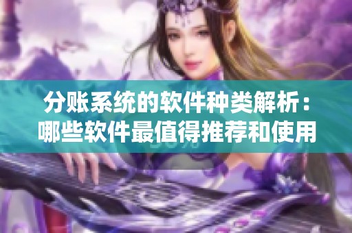 分账系统的软件种类解析：哪些软件最值得推荐和使用呢