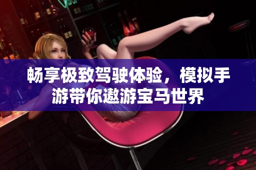 畅享极致驾驶体验，模拟手游带你遨游宝马世界